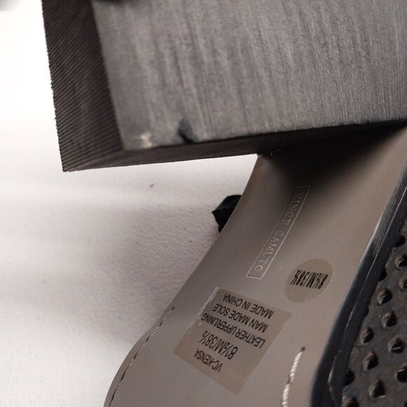 Vince Camuto Kensa Perforated Booties 8.5M Black Boho Chic Whimsigoth Bikercore - Picture 13 of 14